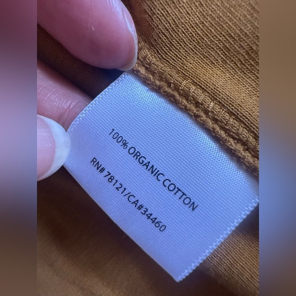 EILEEN FISHER Tank Top Stretch Organic Cotton Jersey Scoop Neck Orange USA L - Picture 11 of 14